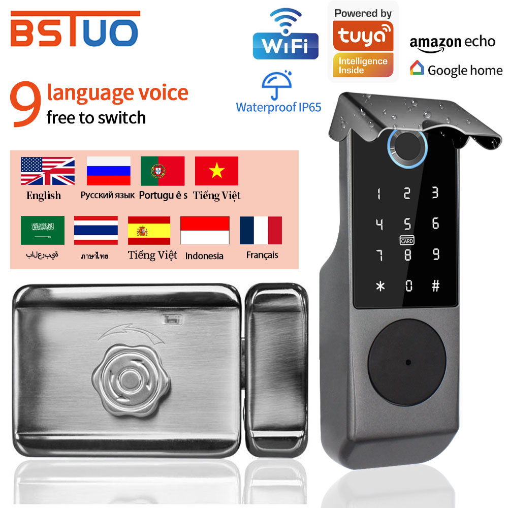 Smart Garden Lock - TUYA WIFI Smart Door Lock Fingerprint