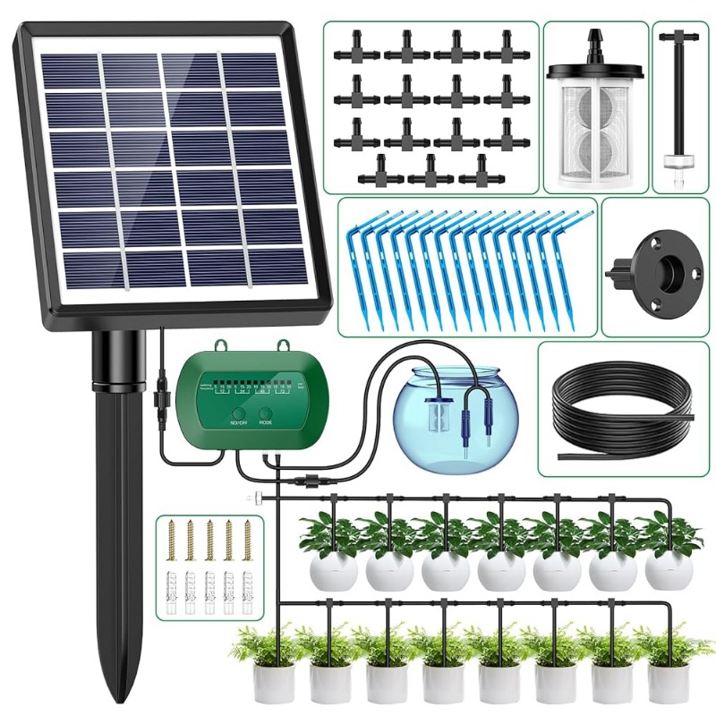 Smart Garden Irrigation System - Solar Intelligent Irrigation Kit 6V 2W