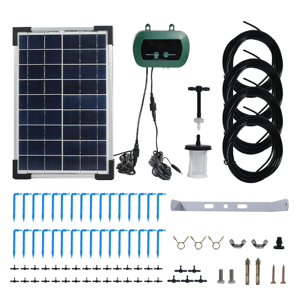 Smart Garden Irrigation System - Solar Hydroponics Equipment Micro Drip Pumps