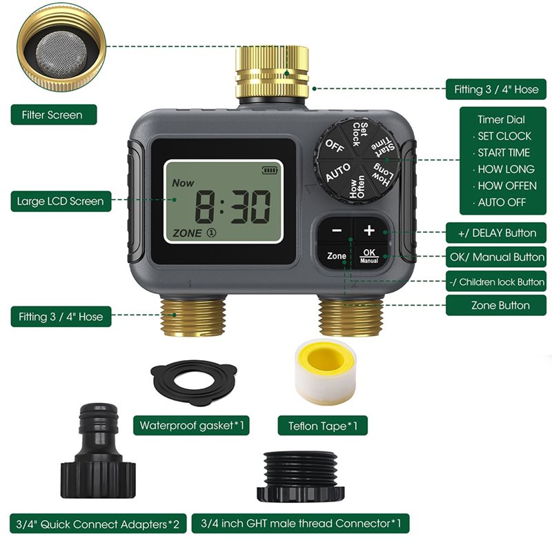 AY14 -Dual Outlets Automatic I - Smart Garden Irrigation System 评论和价格